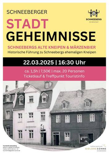 Schneebergs alte Kneipen & Märzenbier Schneeberg Kneipentour 22.03.25