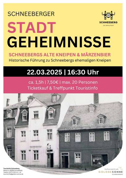 Schneebergs alte Kneipen & Märzenbier Schneeberg Kneipentour 22.03.25